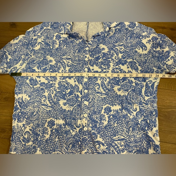 Blue Sky Clothing Short Sleeve Billow Bamboo Button Down Casual Women’s Shirt S - Picture 2 of 4